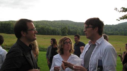 Peter with friends, old and new